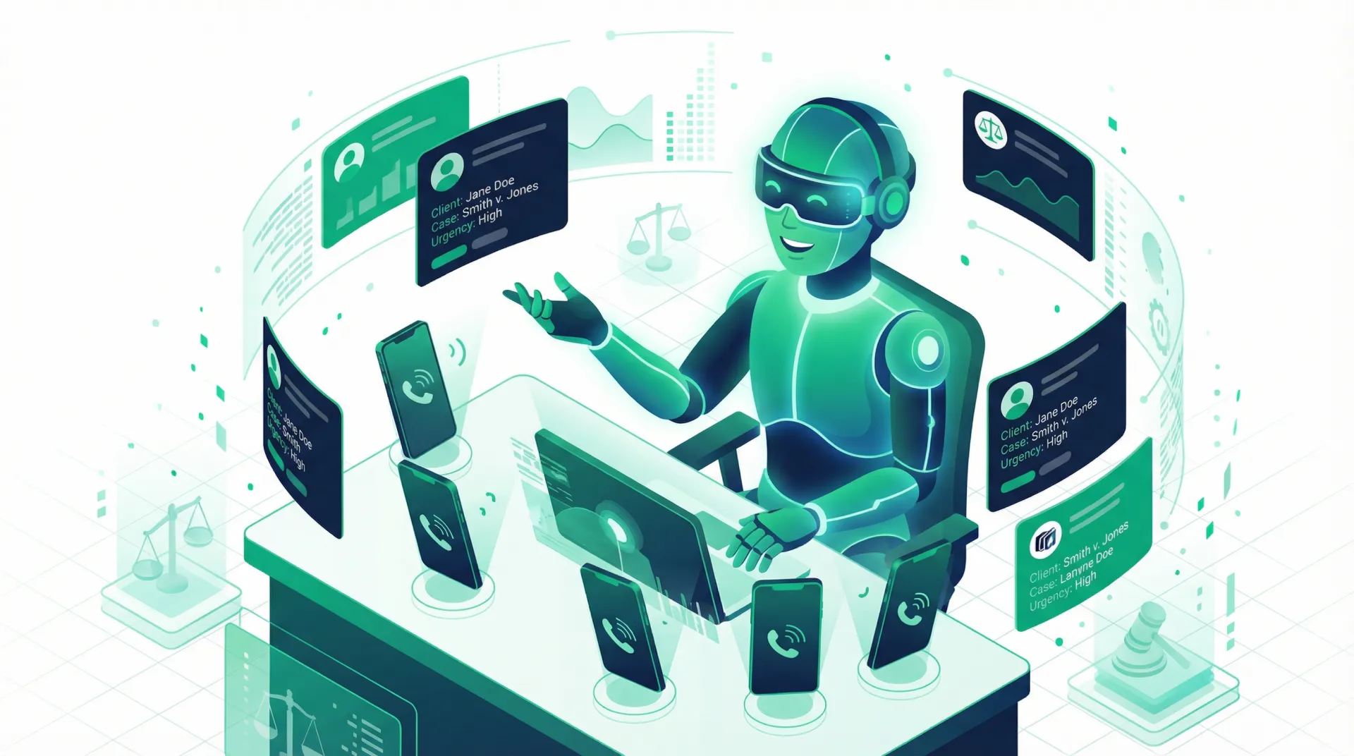 LexCall AI agent answering a client phone call