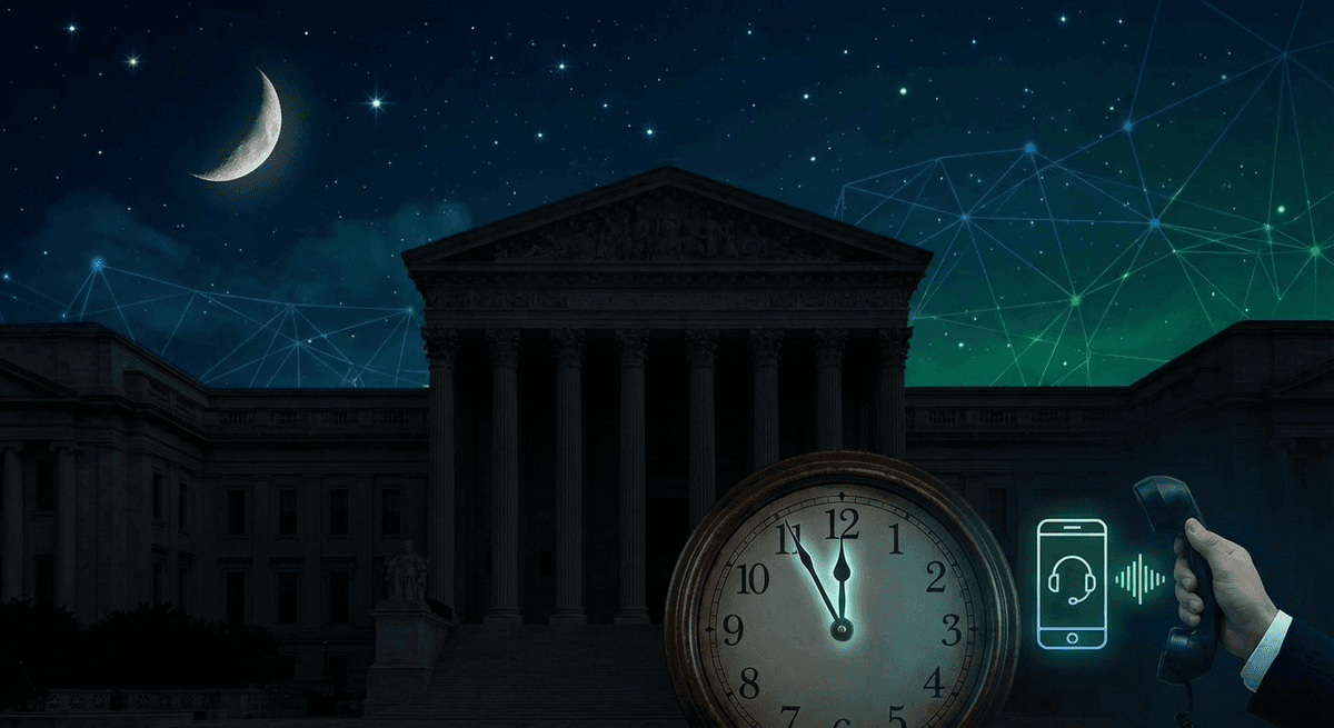 LexCall After-Hours AI Answering for Attorneys After-hours answering service for attorneys — nighttime city skyline with law office lights